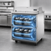 Thumbnail image #3 for True Mobile Forced-Air Milk Cooler Cart with Dual-Sided Locking Lids, 8-Crate Capacity
