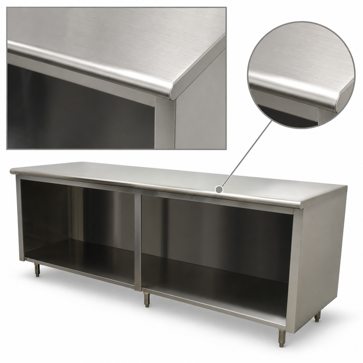 Product image #3 for Advance Tabco Special Value Economy 108 Inch x 24 Inch Flat Top Open Base Stainless Steel Work Table