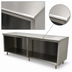 Thumbnail image #3 for Advance Tabco Special Value Economy 108 Inch x 24 Inch Flat Top Open Base Stainless Steel Work Table