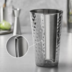 Thumbnail image #3 for American Metalcraft HMTS16 16 oz Double-Wall Hammered Stainless Steel Tumbler, Mirror Finish Case of 24