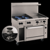 Thumbnail image #3 for Wolf Challenger XL 48-Inch Gas Restaurant Range with 4 Burners, 24-Inch Griddle, and Standard Oven