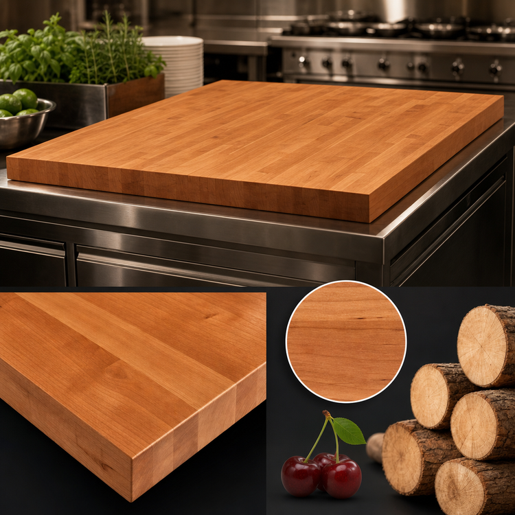 Product image #3 for John Boos Boos Block American Cherry Edge Grain Kitchen Countertop, 42 x 25 x 1-1/2 Inch, No Backsplash, Penetrating Oil Finish