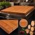 Thumbnail image #3 for John Boos Boos Block American Cherry Edge Grain Kitchen Countertop, 42 x 25 x 1-1/2 Inch, No Backsplash, Penetrating Oil Finish