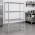 Thumbnail image #3 for Quantum Stationary 4-Shelf Chrome Wire Shelving Starter Kit, 42W x 21D x 54H