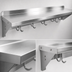 Thumbnail image #3 for John Boos Stallion 24-Inch Stainless Steel Wall Shelf with Pot Rack and 2 Hooks