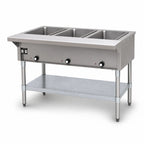 Thumbnail image #3 for Eagle Group HT3-NG-3VP 48-Inch Natural Gas Open-Base Hot Food Table with 3 Dry Wells for 12 x 20-Inch Pans Case of 3