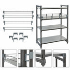 Thumbnail image #4 for Cambro Camshelving® Elements ESR2460151 Full Shelf Rail Kit, 24 x 60 x 4-1/4 in, Double-Level, Soft Gray Polypropylene