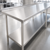 Thumbnail image #3 for Eagle Group Spec-Master 120-Inch x 24-Inch Stainless Steel Work Table with 1-1/2-Inch Rear Up-Turn and Adjustable Undershelf