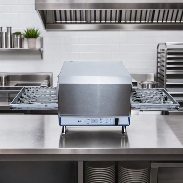 Product image #3 for Lincoln DCTI V2500/1346 Ventless Digital Countertop Impinger Conveyor Oven, 20-Inch Baking Chamber, 50-Inch Conveyor