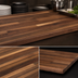 Thumbnail image #3 for Boos Block American Black Walnut Blended Edge Grain Kitchen Countertop, 60 x 32 x 1.5 Inches, Penetrating Oil Finish