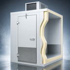 Thumbnail image #3 for Arctic Industries BL1010-C-R 10' x 10' Indoor Floorless Walk-In Cooler with Remote Pre-Assembled Refrigeration