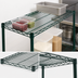 Thumbnail image #4 for Winco 72 Inch x 18 Inch Epoxy Coated Green Wire Shelf with 4 Sleeve Clips