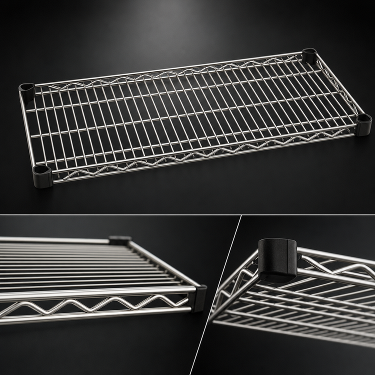 Product image #3 for Eagle Quad-Adjust QuadTruss Reverse Mat Wire Shelf, 24 x 14 Inches, Stainless Steel