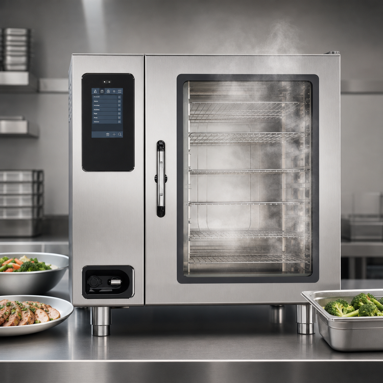 Product image #3 for Alto-Shaam Prodigi Classic 10-20E Electric Boilerless Countertop Combi Oven/Steamer, 10 Full-Size Sheet Pan / 22 Hotel Pan Capacity