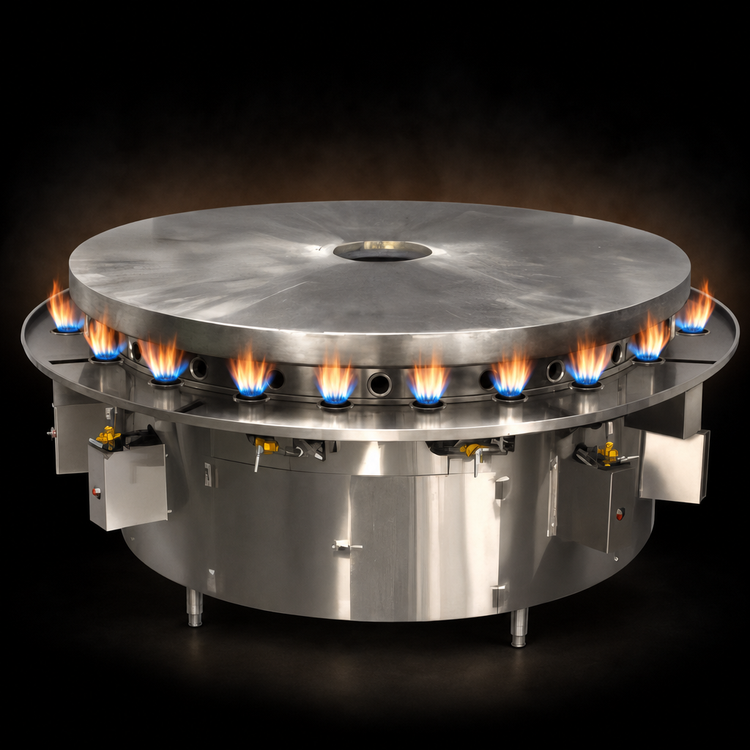 Product image #3 for Town Equipment 60-Inch Diameter Gas Mongolian Barbecue Range with Cast Iron Top and 10 Burners