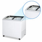 Thumbnail image #3 for Beverage Air NC34HC-1-W Freestanding Slant-Top Novelty Case Freezer, 5.67 cu. ft., Two Glass Lids, White