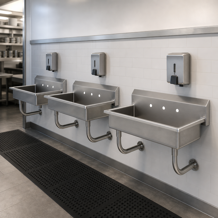 Product image #3 for Advance Tabco FS-WM-40 Multiwash Wall-Mounted Hand Wash Sink, 40-Inch Wide, 304 Stainless Steel