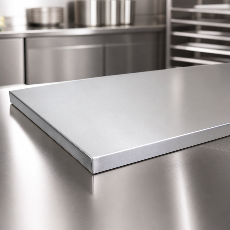 Product image #3 for John Boos Stainless Steel Countertop, 144 x 27 x 1-1/2 Inch, Flat, No Backsplash