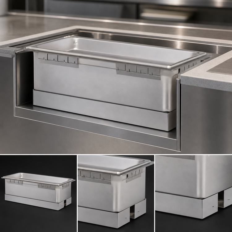 Product image #3 for Hatco HWBRT-FULD Drop-In Rectangular Heated Well with Drain, Full-Size Pan