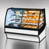Thumbnail image #4 for True Full-Service Dual Zone Curved Glass Display Merchandiser with Glass Ends, 59-1/4 Inch, White/White, Self-Contained Refrigeration