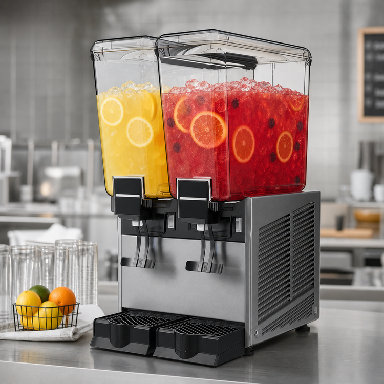Product image #3 for Vollrath 2-Bowl Pre-Mix Refrigerated Beverage Dispenser, Fountain Spray, 5.28-Gallon Bowls