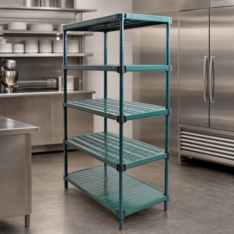Product image #3 for QuadPlus 5-Tier Stationary Wire Shelving Starter Unit, 36W x 24D x 74H