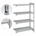 Thumbnail image #4 for Camshelving® Premium Add-On Unit — 4-Shelf Solid Polypropylene Shelves, 24 Inches D x 60 Inches L x 72 Inches H (Speckled Gray)
