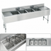 Thumbnail image #3 for Advance Tabco Special Value Series SLB-64C 72-Inch x 18-Inch 4-Compartment Stainless Steel Underbar Bar Sink with Dual Drainboards and Splash-Mount Faucets