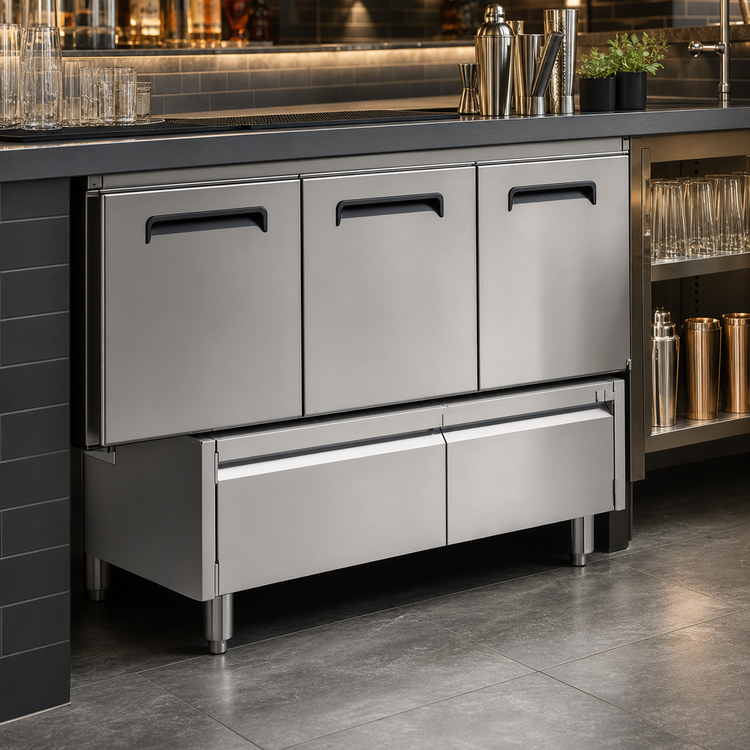 Product image #3 for Glastender 32-Inch Two-Door Stainless Steel Underbar Add-On Cabinet Base