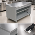 Thumbnail image #3 for Thurmaduke Solid Top Mobile Utility Counter with 16-Gauge Stainless Steel Top, 60 x 32 x 36 Inches