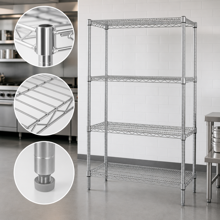 Product image #3 for Quantum 72-Inch Wide x 21-Inch Deep x 86-Inch High Stationary Wire Shelving Starter Kit