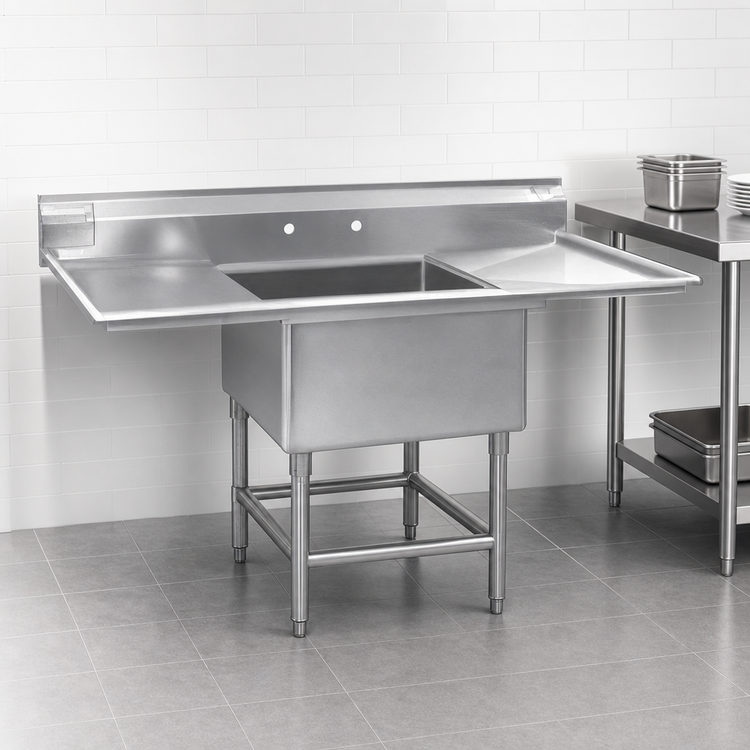 Product image #3 for Eagle Group Spec-Master 1-Compartment Stainless Steel Sink with 36-Inch Right Drainboard