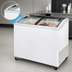 Thumbnail image #3 for Beverage Air NC51HC-1-W Angled-Top Novelty Ice Cream Freezer with 2 Removable Glass Lids, 13.19 Cu. Ft., White