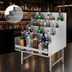 Thumbnail image #4 for Advance Tabco 18-Inch Freestanding 5-Step Stainless Steel Liquor Bottle Display Unit