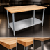 Thumbnail image #3 for John Boos 72-Inch x 24-Inch Wood Top Work Table with Stainless Steel Base and Adjustable Undershelf