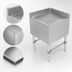 Thumbnail image #3 for John Boos Slim-Line Freestanding Underbar Corner Drainboard, 18 x 18 Inches, Stainless Steel, 3-Inch Backsplash