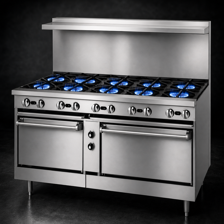 Product image #3 for Jade Range Bistro JBR-10 60" 10-Burner Gas Restaurant Range with Cabinet Base