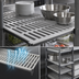 Thumbnail image #3 for Cambro Camshelving Basics Plus 21-Inch x 48-Inch 4-Shelf Vented Shelf Kit, Brushed Graphite