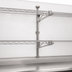 Thumbnail image #3 for Eagle Group Adjustable Post Wire Wall Mount Mid Unit for 24-Inch Deep Shelves, Stainless Steel, 33-Inch Post
