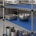 Thumbnail image #3 for QuadPlus 60-Inch x 18-Inch Solid Blue Polymer Shelf Mat with Chrome Quad-Adjust Frame