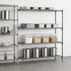 Thumbnail image #3 for Metro Super Erecta AA476C Super Adjustable Add-On Wire Shelving Unit, 72"W x 21"D x 63"H, 4 Shelves, Chrome Finish