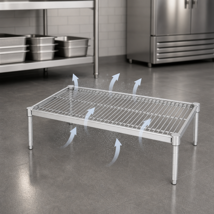 Product image #3 for Metro Super Erecta Brite Open Wire Dunnage Rack Platform, 36 x 18 Inches