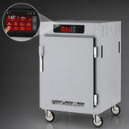 Thumbnail image #3 for Metro C5 C585-SFS-LPFC Mobile Pass-Thru Half-Height Controlled Temperature Holding Cabinet, 8 Full-Size Pan Capacity, Solid and Glass Doors
