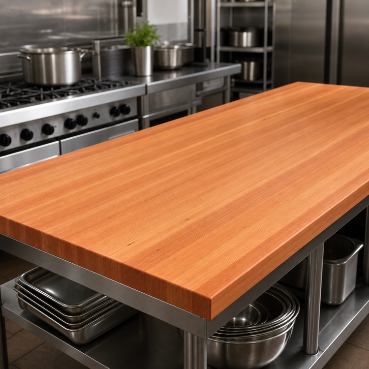 Product image #3 for Boos Block American Cherry Full-Length Edge Grain Kitchen Countertop, 84 x 42 x 2-1/4 Inch, Varnique Finish