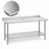Thumbnail image #3 for Duke 72-Inch x 30-Inch Stainless Steel Open Base Work Table with 1-1/8-Inch Riser and Galvanized Undershelf
