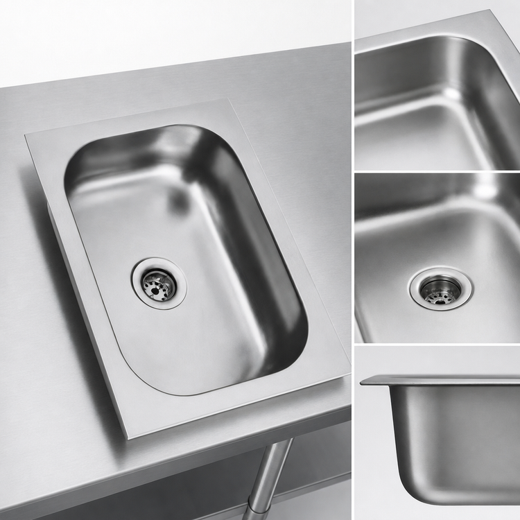 Product image #3 for Eagle Group One-Compartment Weld-In Sink with 16 x 19 x 13-1/2 Inch Bowl