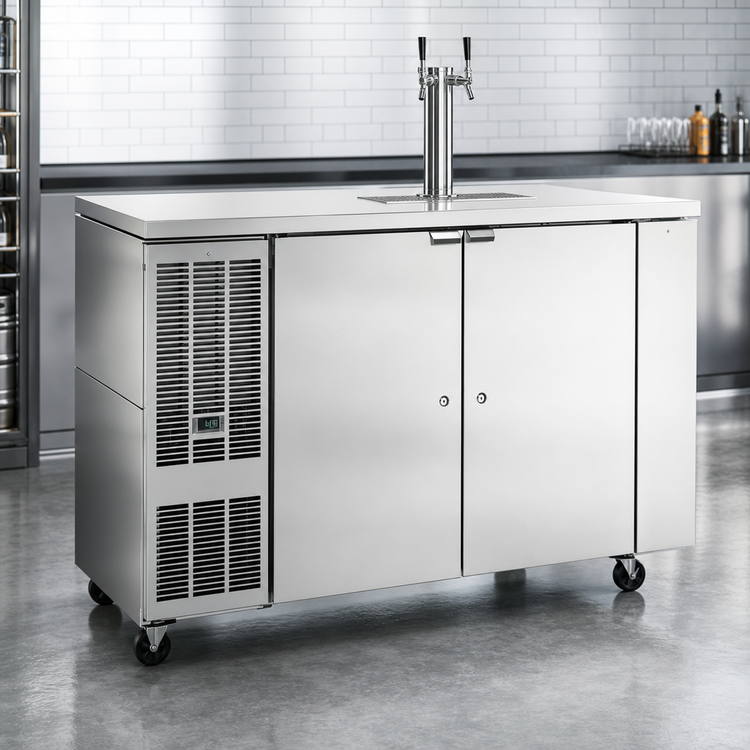 Product image #4 for Perlick DDC68 68-Inch Self-Contained 2-Door Concessionaire Direct Draw Draft Beer Dispenser