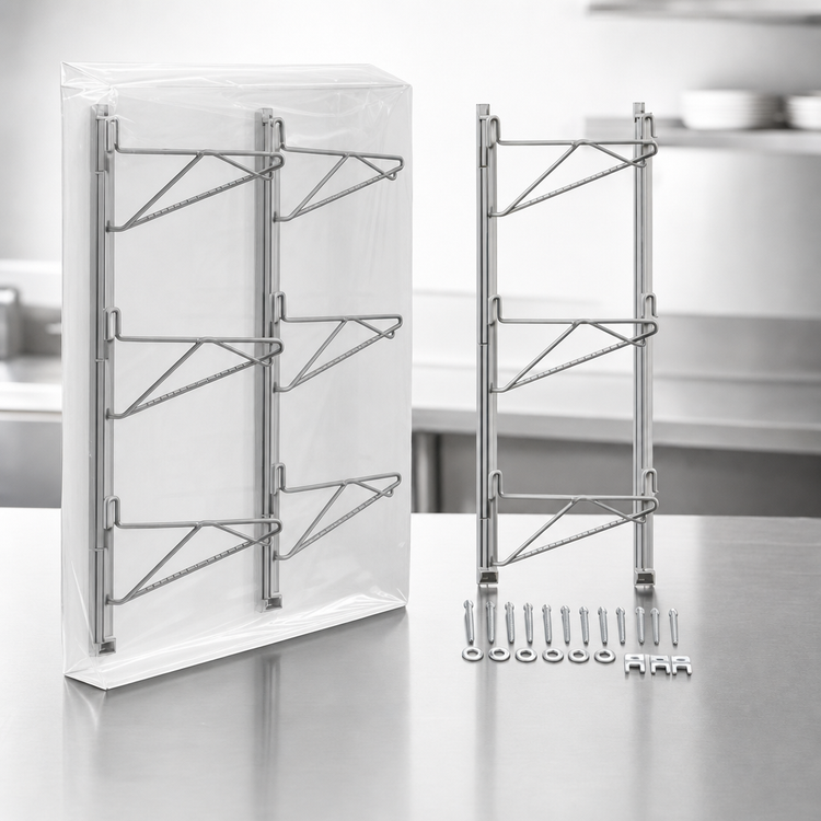 Product image #3 for Eagle Valu-Gard Prepackaged Adjustable Post Wire Wall-Mount End Unit for 21-Inch Deep Shelves