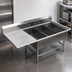 Thumbnail image #3 for John Boos Pro-Bowl 3-Compartment Stainless Steel Platter Sink with Left Drainboard and 10 Inch Backsplash