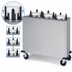 Thumbnail image #3 for Dinex Mobile Enclosed Unheated Three-Silo Plate Dispenser for 10-1/8 Inch Round Plates
